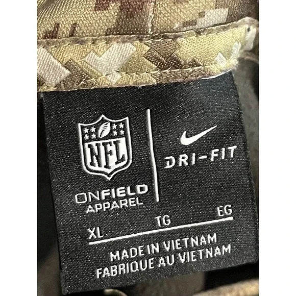 Nike Denver Broncos NFL Salute to Service Hoodie Olive Camo USA Mens XL Dri-FIT - Picture 3 of 3